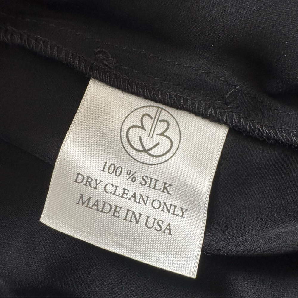 Om+Nadis Silk Maxi Dress Black Open Back Maternity Friendly NWT M - Picture 9 of 10